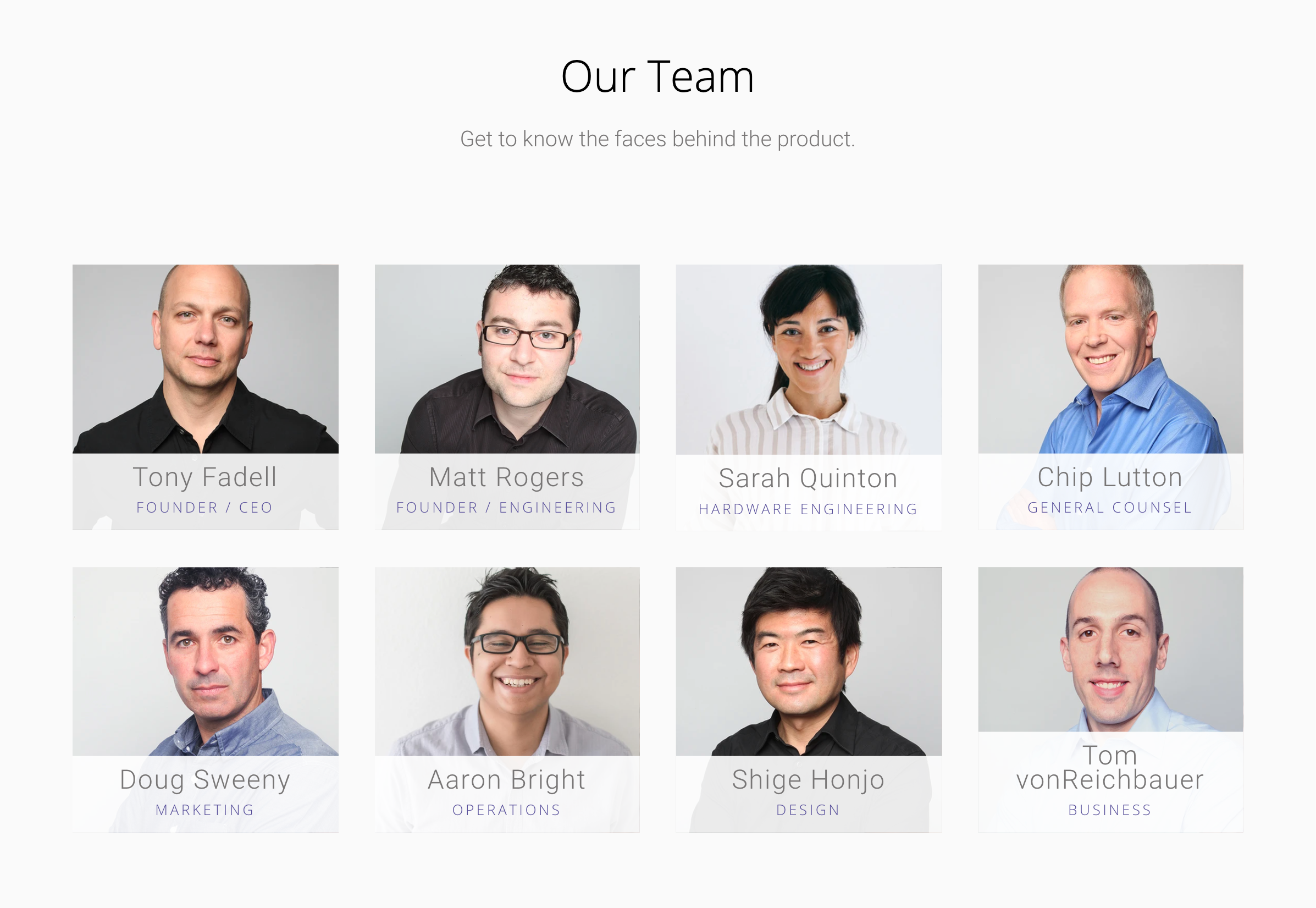 Team Members Page