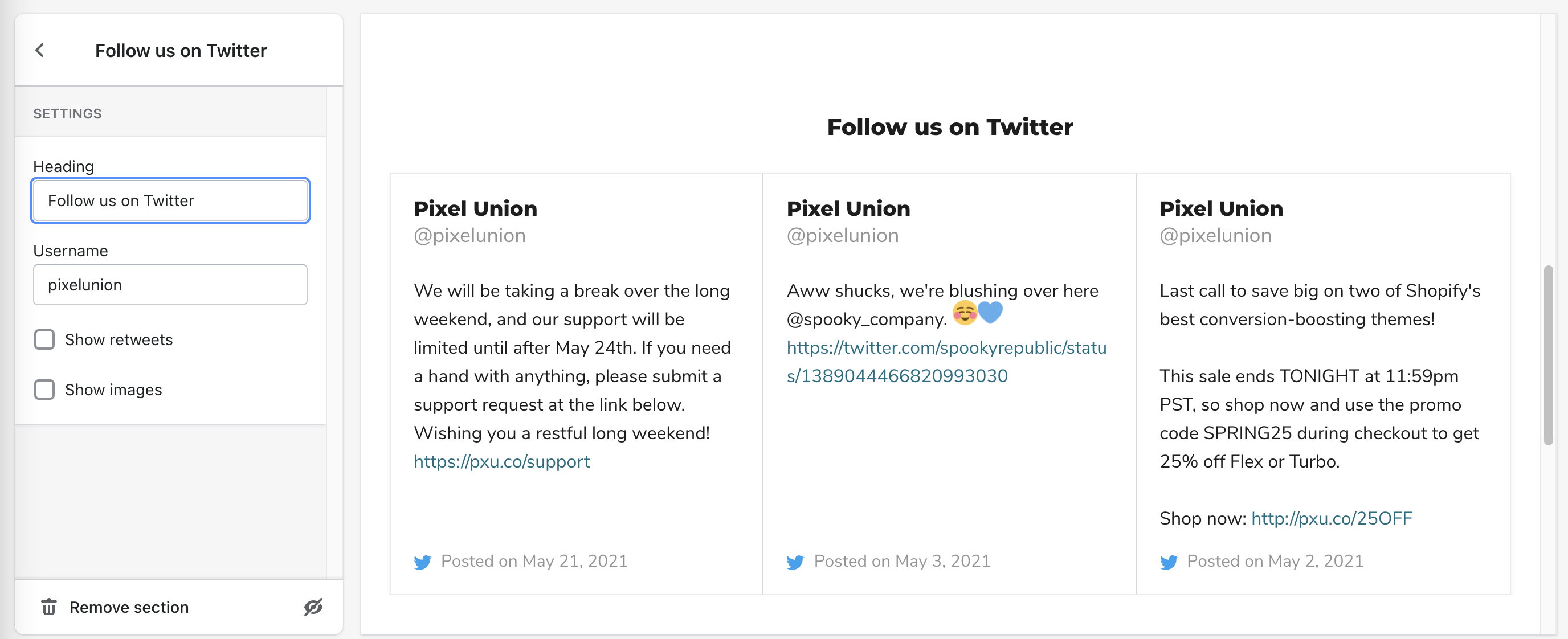 twitter_feed_being_set_up_for_pixel_union_account.png