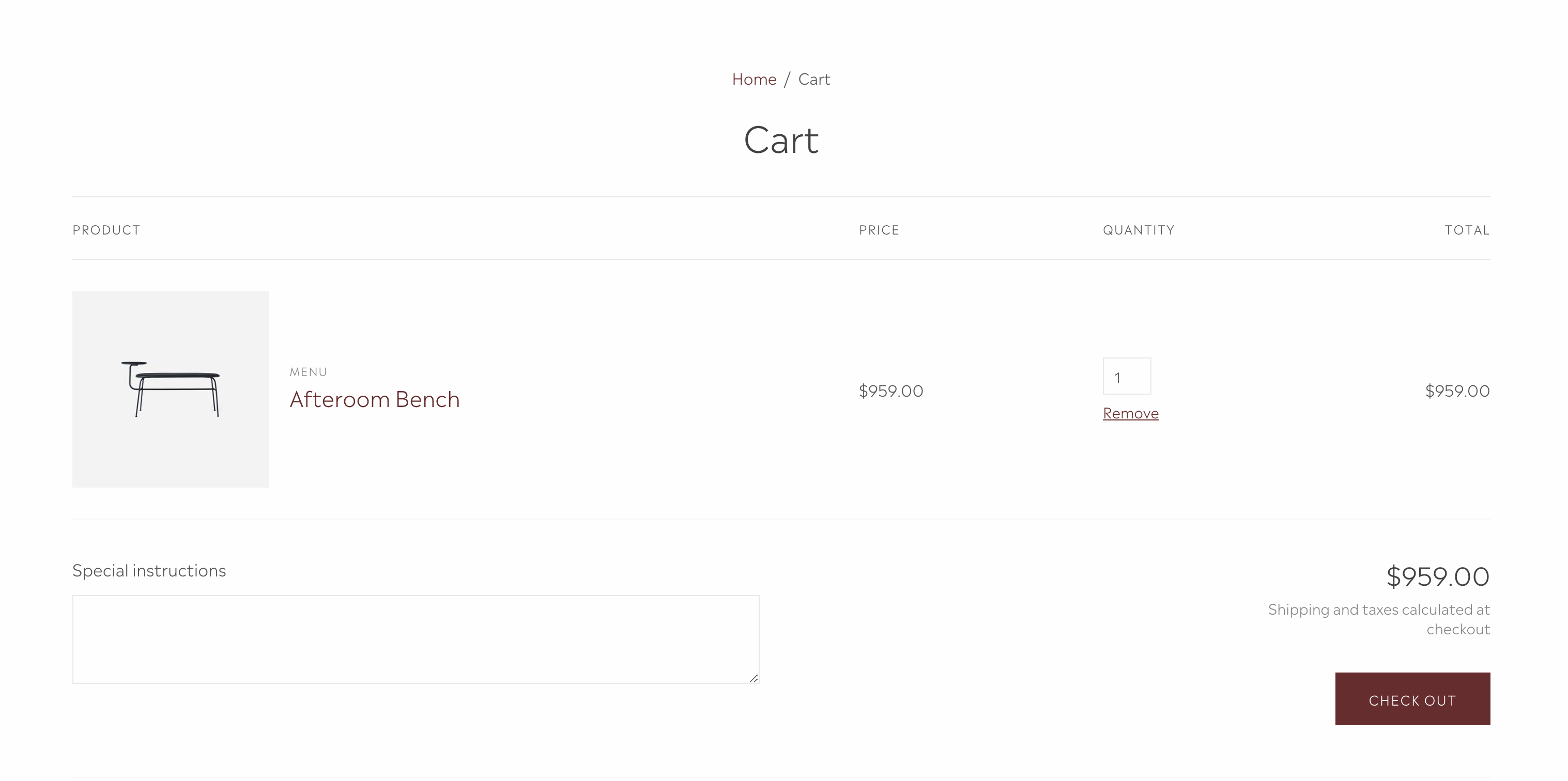 Cart page template – Pixel Union