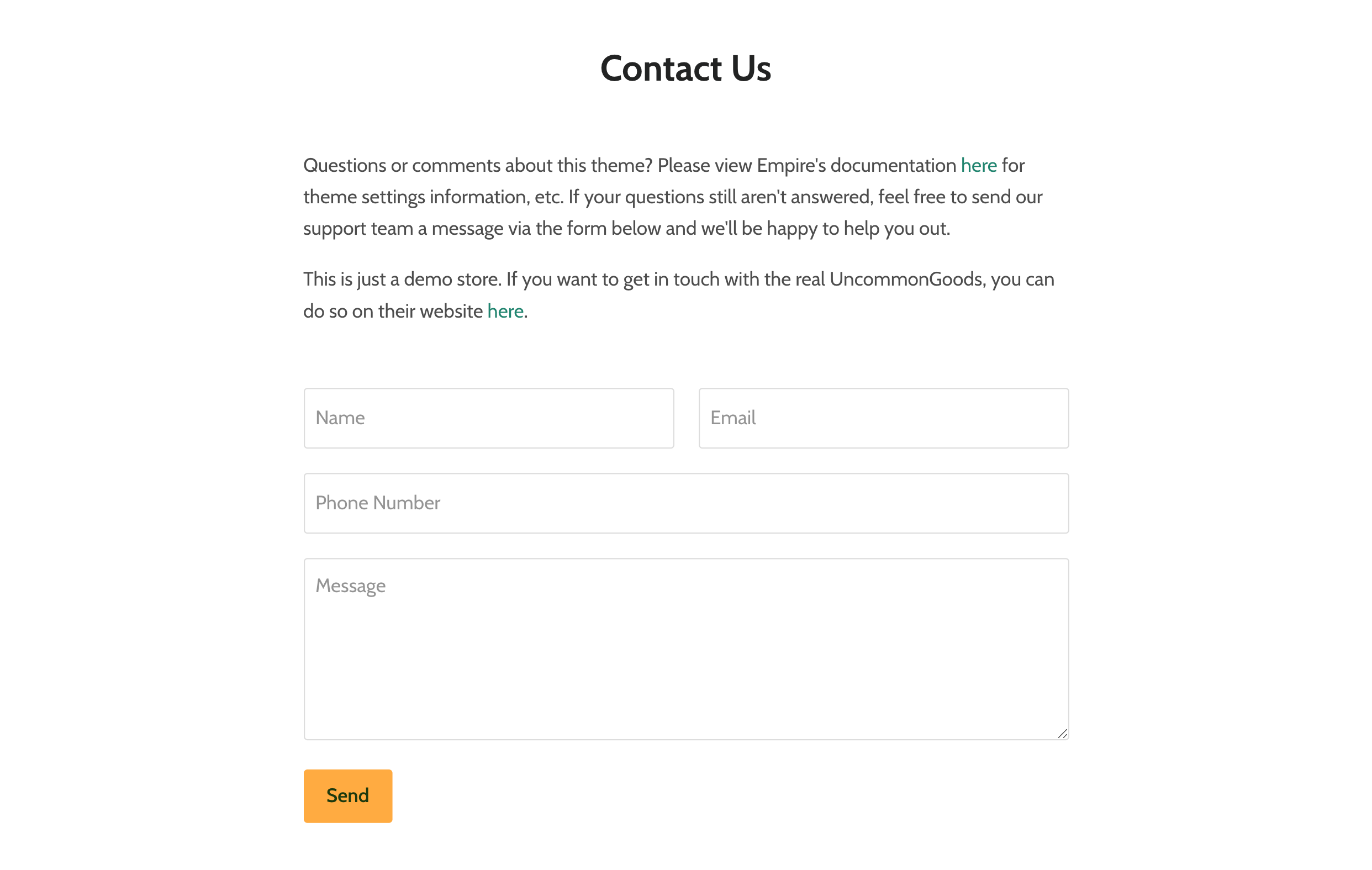 appily contact form