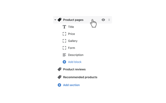 click_startups_product_pages_section_to_open_its_settings.png