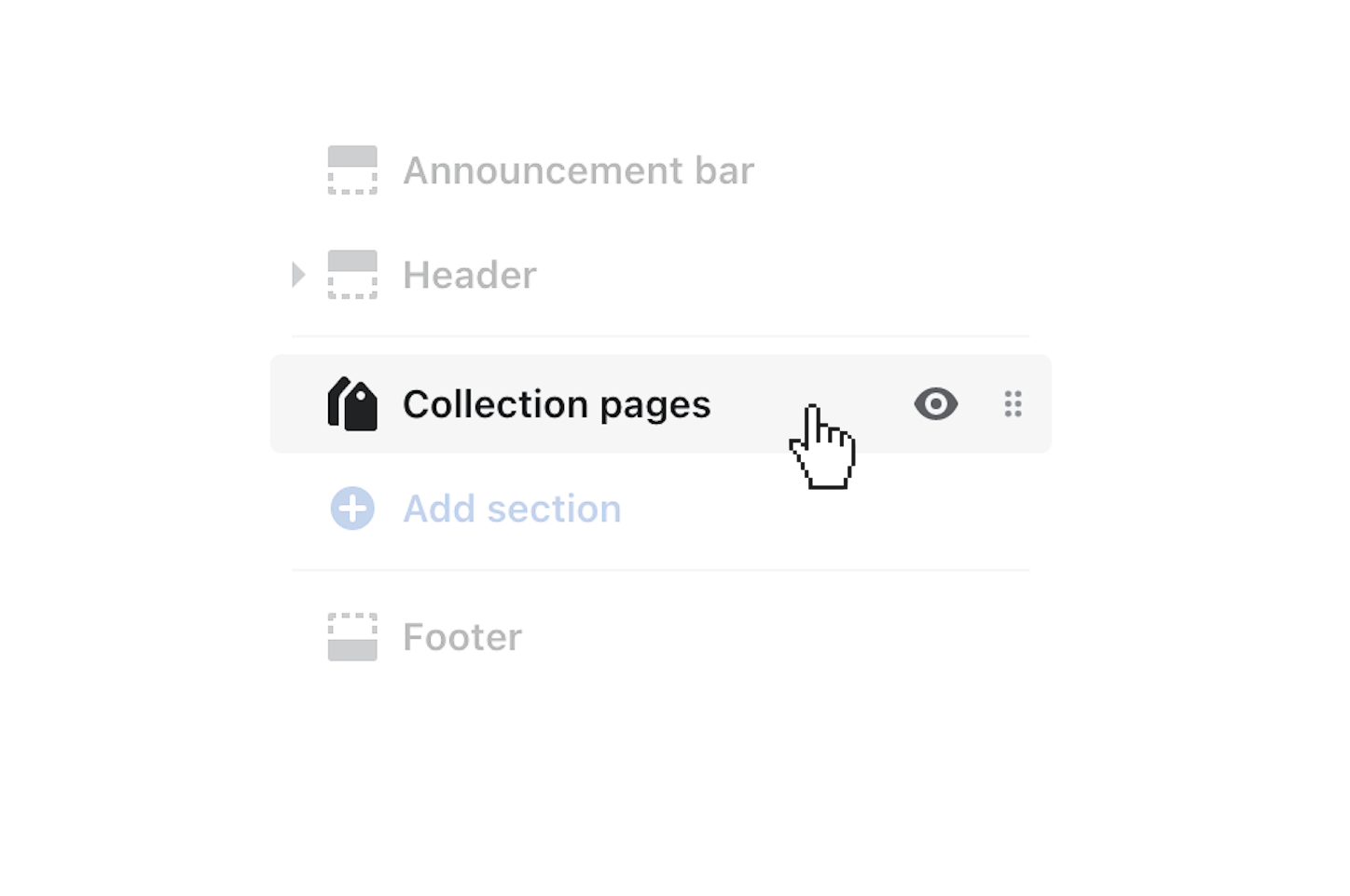 click_collection_pages_section_in_left_sidebar_to_open_settings.png
