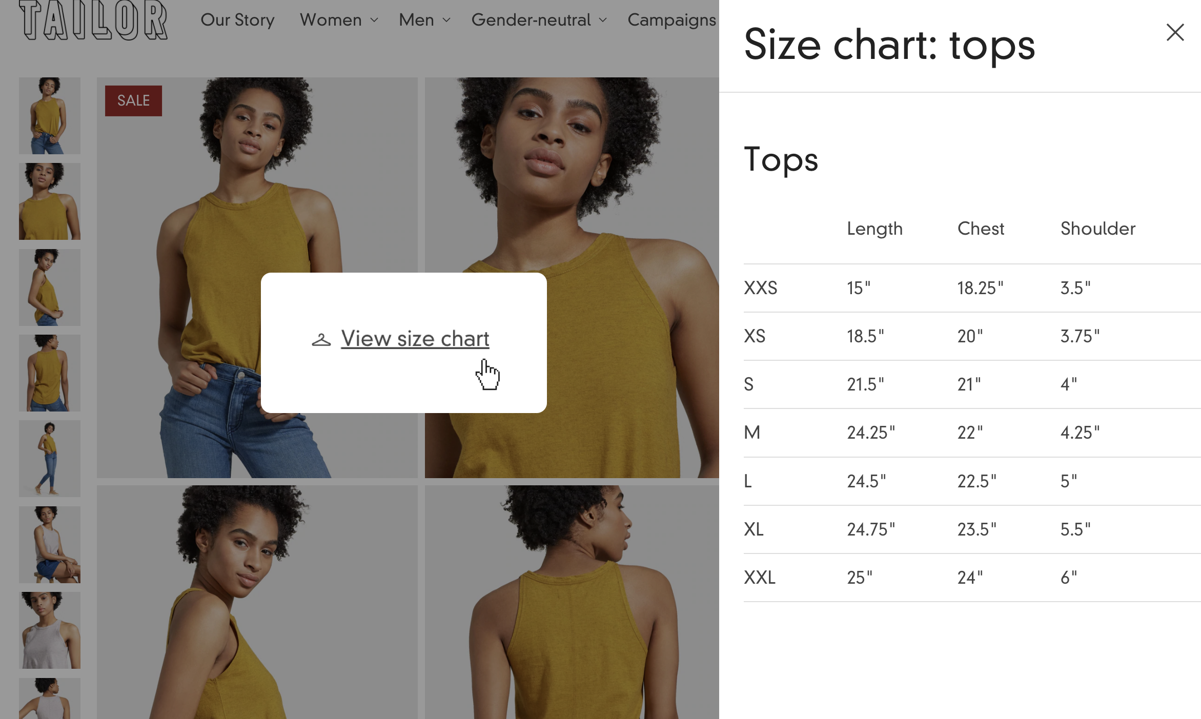 Size Chart Guide by Different Apparel Brands for Men and Women Apparel  Products