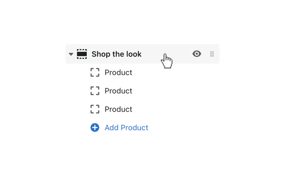 click the shop the look section to open general settings.png