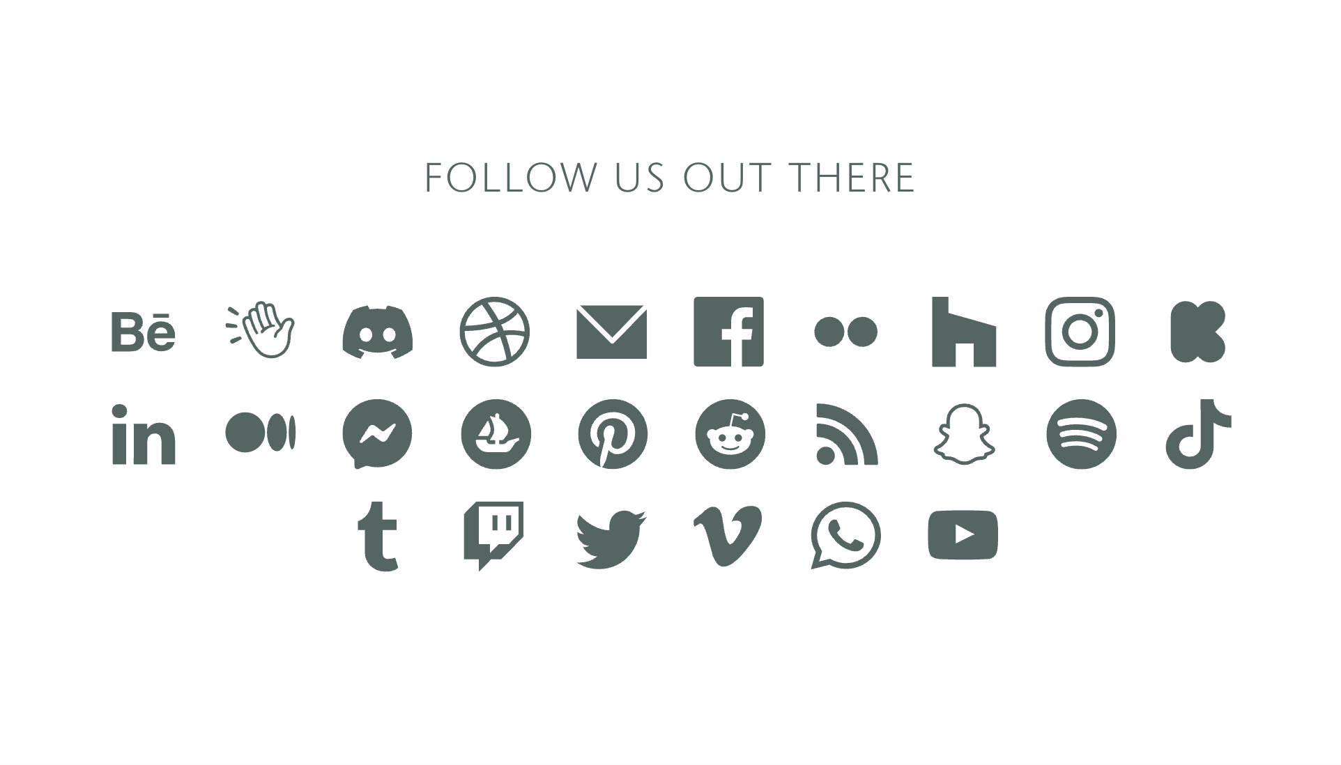 social icons minimal