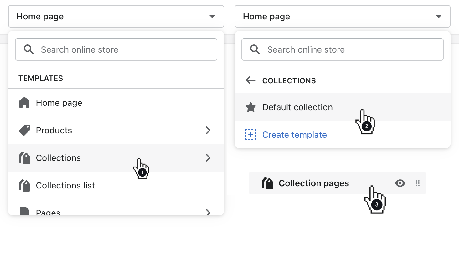 open_collections_then_default_collection_to_access_template_settings.png
