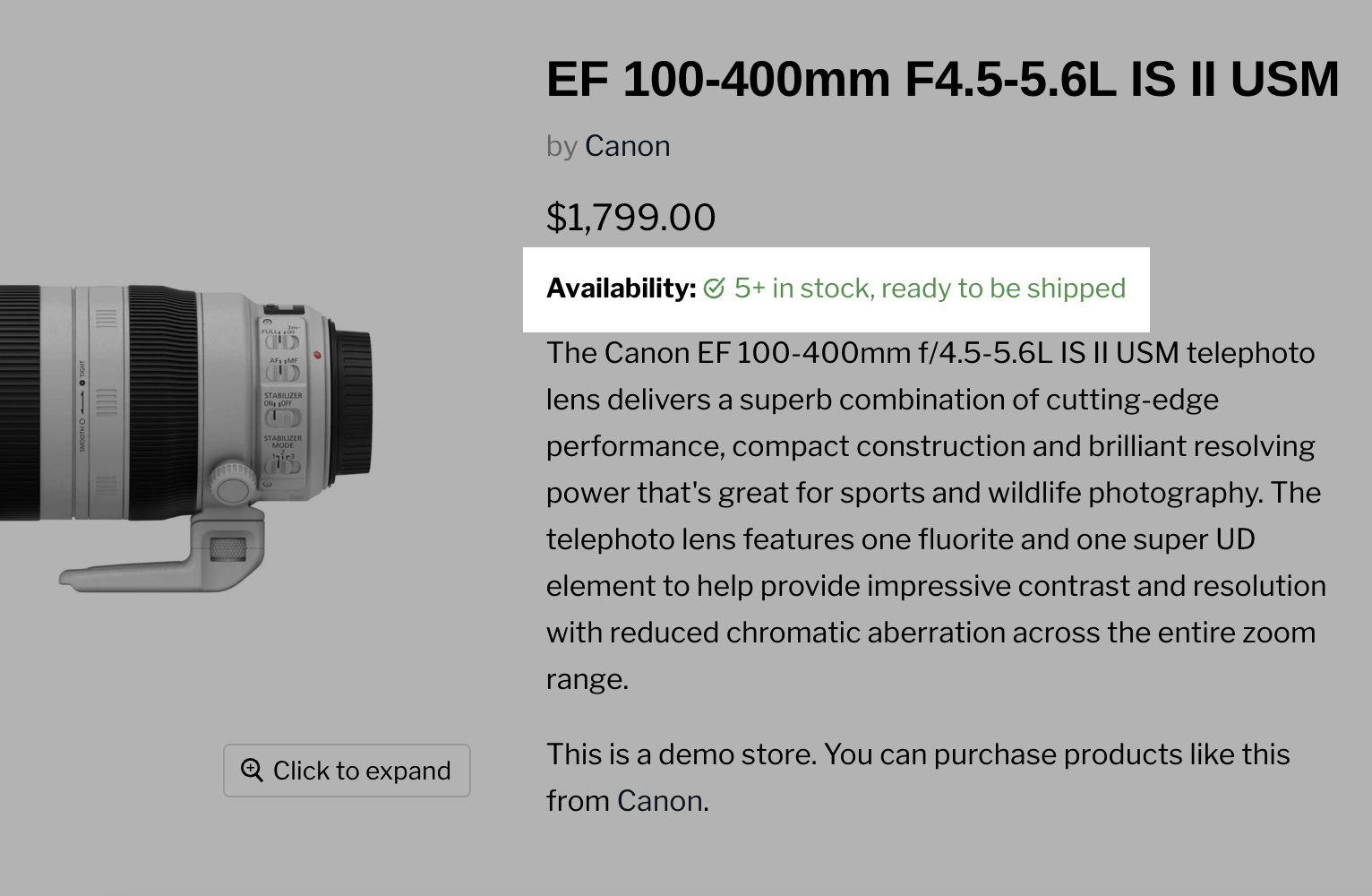 empire product page with stock levels visible for available inventory.png