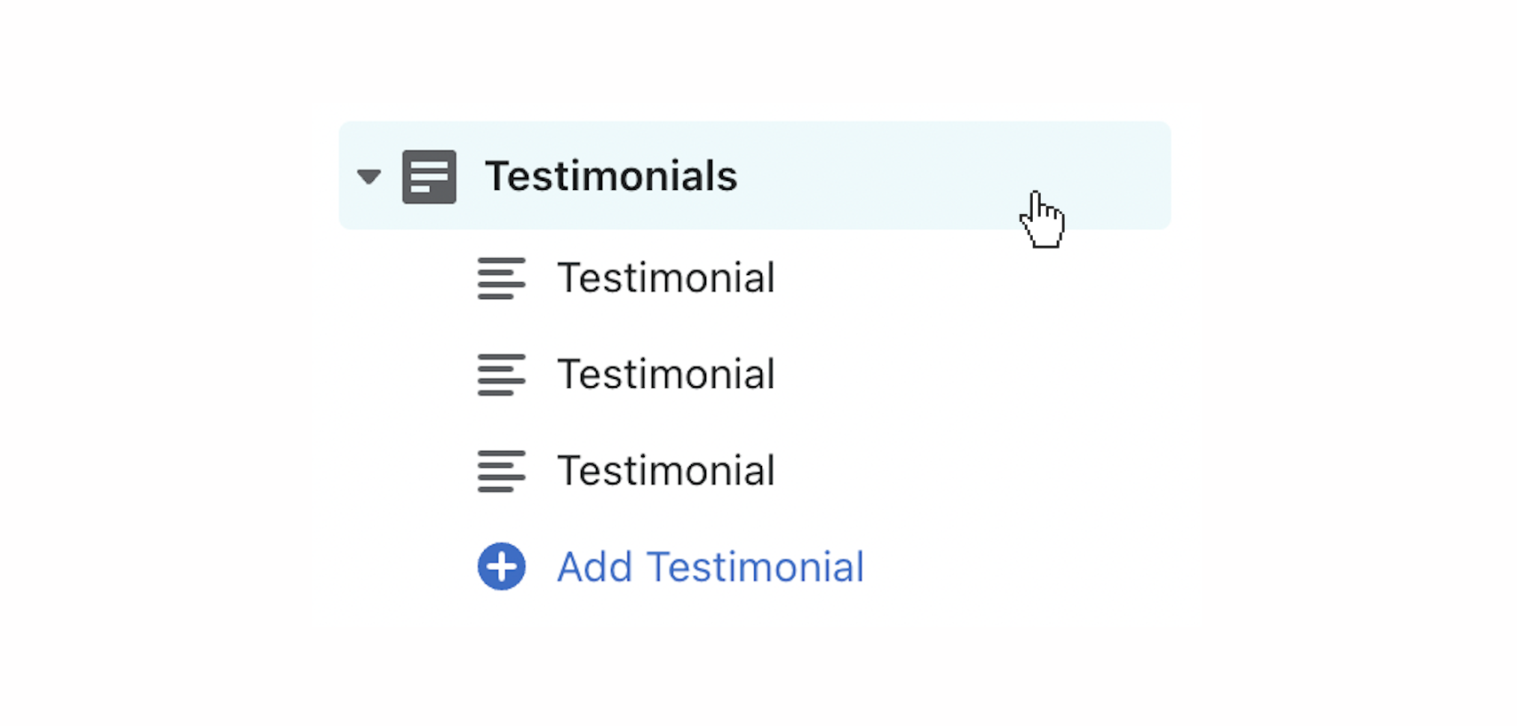 click testimonials section to open general settings.png